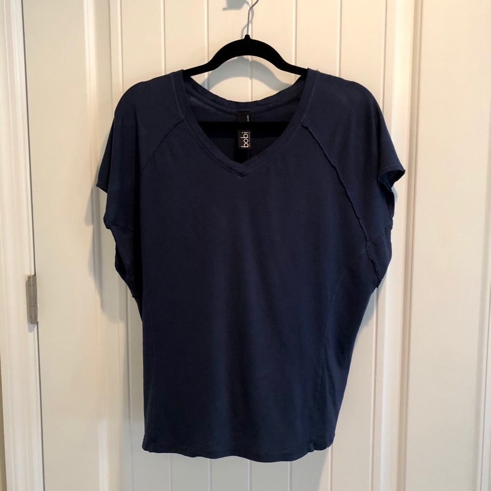 Bobi Navy Tie Back Top